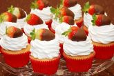 Cupcake com cobertura de chantily